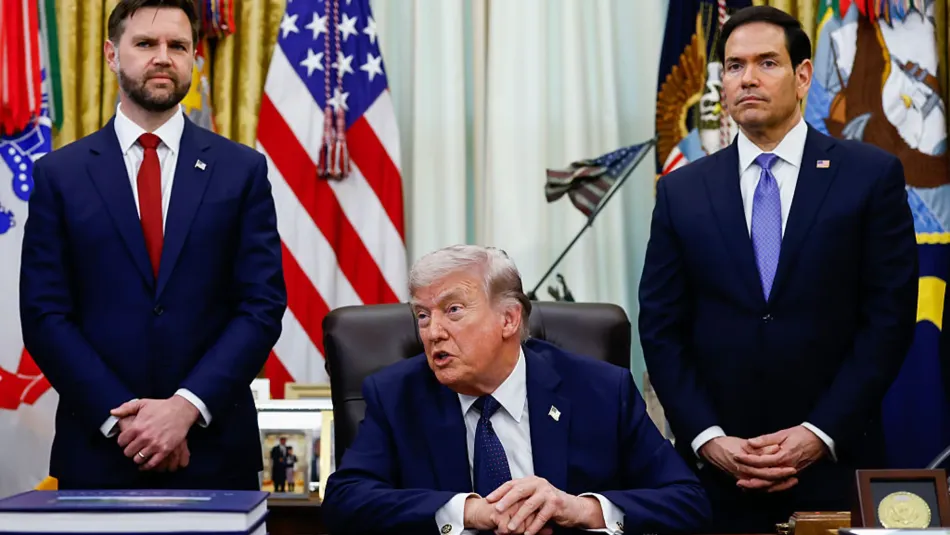 ترمب يقترح ترشّح فانس وروبيو معاً في انتخابات 2028 ويصفهما بـ«لا يُهزمان»