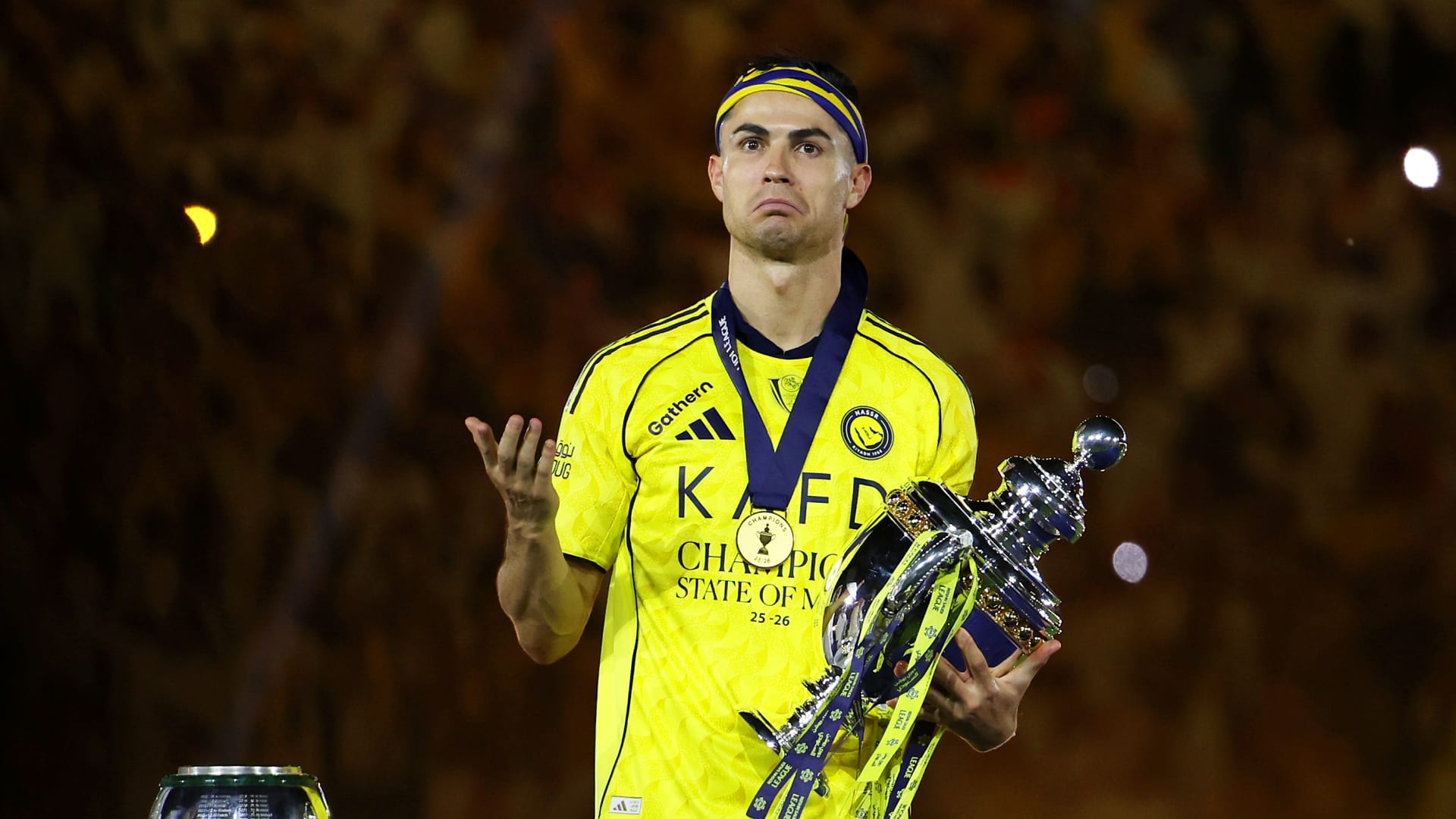 رونالدو يشكر جماهير النصر بعد تتويج الفريق بلقب الدوري السعودي للمرة الأولى معه